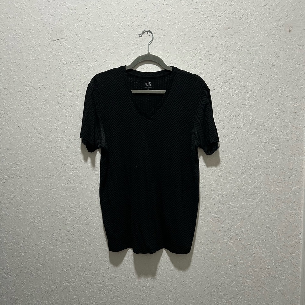 Armani Exchange Black V-Neck T-Shirt